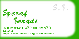 szeraf varadi business card